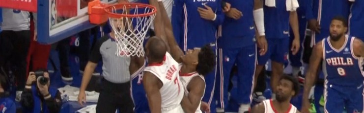 开云官网-爆大冷！火箭裁判帮忙仍输球：杜兰特36分8失误，恩比德打爆申京